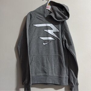 Nike Charcoal Gray Hoodie with Graphic Logo boys